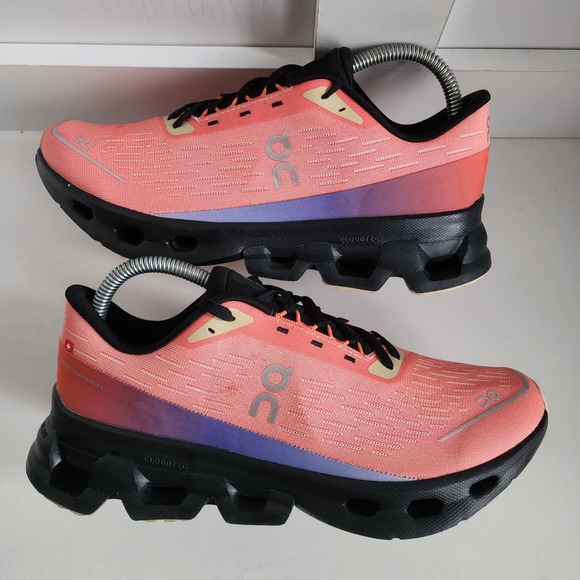 On Cloud Cloudspark Orange Flame/ Black Women's Running Shoes  9 Limited Edition - Picture 5 of 9